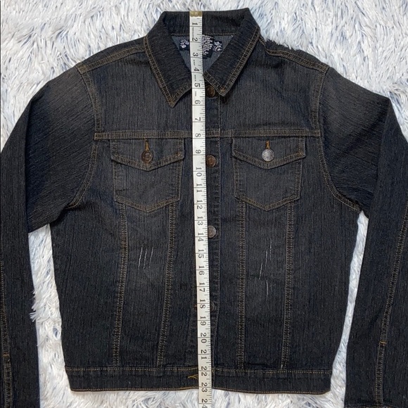 GTTON Stretch Blue Jean Jacket Large - Picture 5 of 7